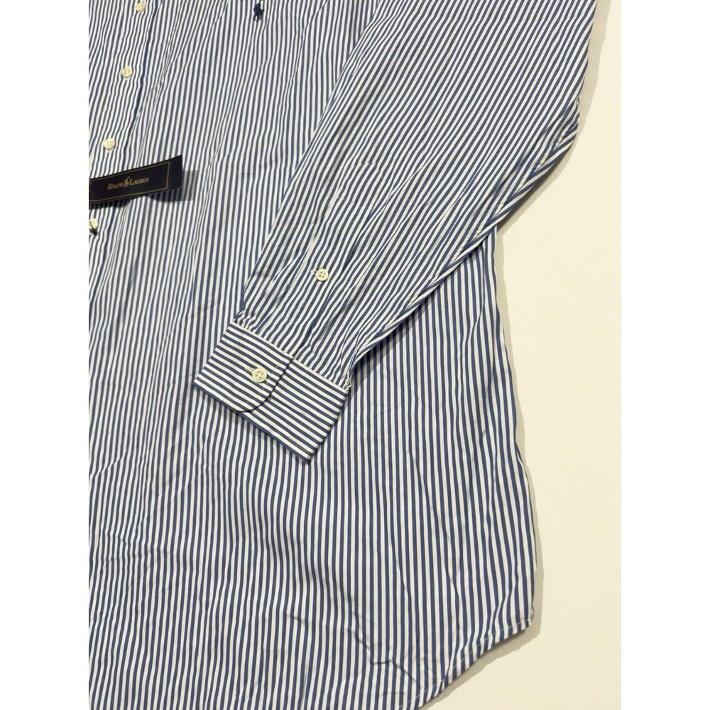 NWT Polo Ralph Lauren Men Classic Button Down Oxford Poplin Shirt Pinstripe 2XLT - Picture 4 of 12